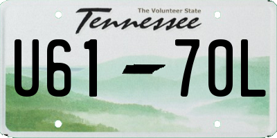 TN license plate U6170L