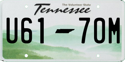 TN license plate U6170M