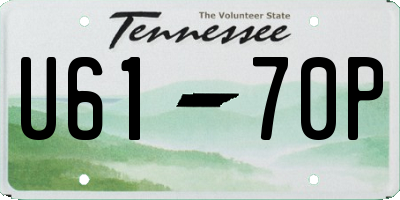TN license plate U6170P