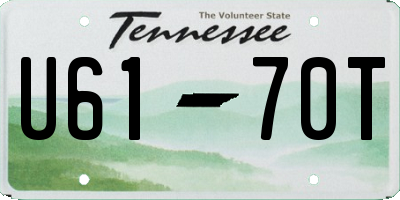 TN license plate U6170T