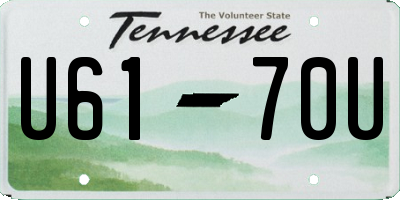TN license plate U6170U
