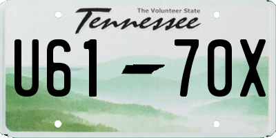 TN license plate U6170X