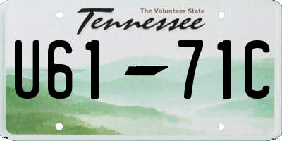 TN license plate U6171C