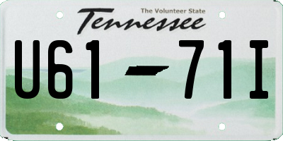 TN license plate U6171I