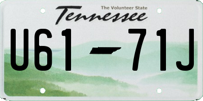 TN license plate U6171J