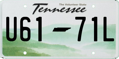 TN license plate U6171L