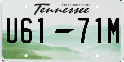 TN license plate U6171M