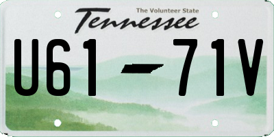 TN license plate U6171V