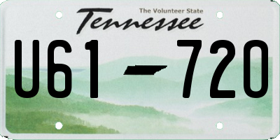 TN license plate U6172O