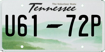 TN license plate U6172P