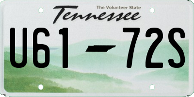 TN license plate U6172S