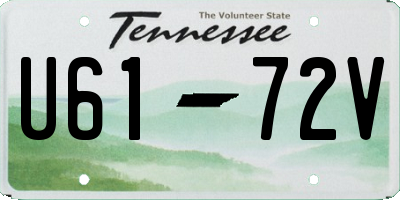TN license plate U6172V