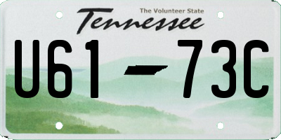 TN license plate U6173C