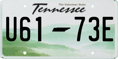 TN license plate U6173E
