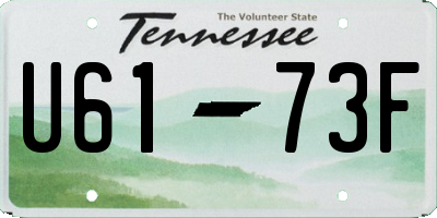 TN license plate U6173F
