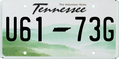 TN license plate U6173G
