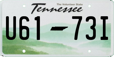 TN license plate U6173I
