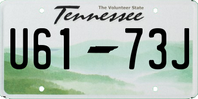 TN license plate U6173J