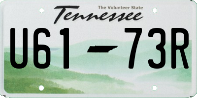 TN license plate U6173R