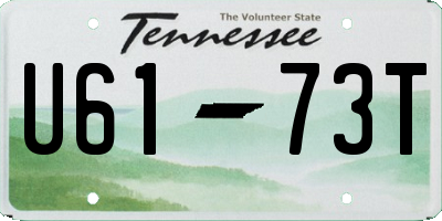 TN license plate U6173T