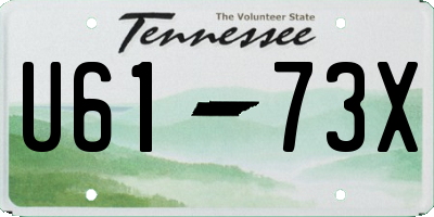 TN license plate U6173X