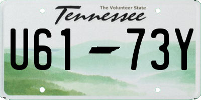 TN license plate U6173Y