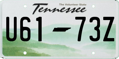 TN license plate U6173Z