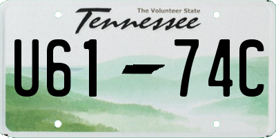 TN license plate U6174C
