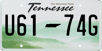 TN license plate U6174G