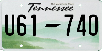 TN license plate U6174O