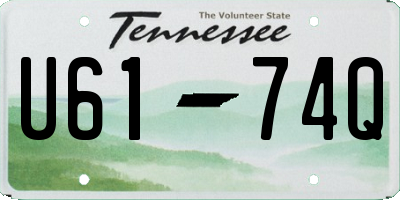 TN license plate U6174Q