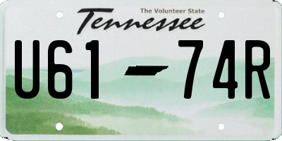 TN license plate U6174R