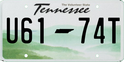 TN license plate U6174T