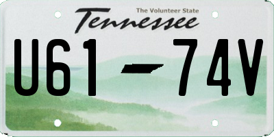TN license plate U6174V