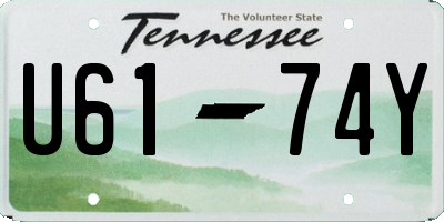 TN license plate U6174Y