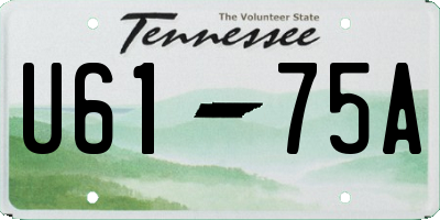 TN license plate U6175A