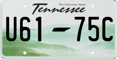 TN license plate U6175C