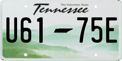 TN license plate U6175E