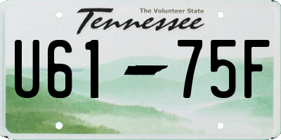 TN license plate U6175F