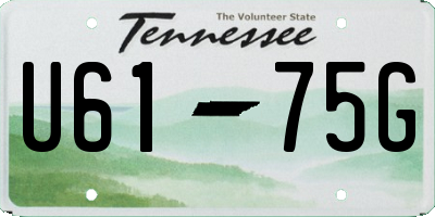 TN license plate U6175G