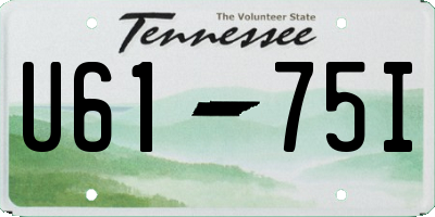 TN license plate U6175I