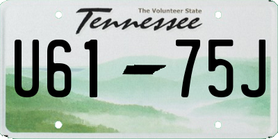 TN license plate U6175J
