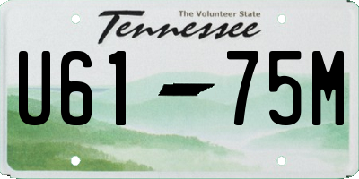 TN license plate U6175M