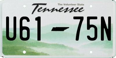 TN license plate U6175N