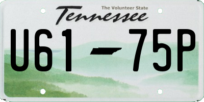 TN license plate U6175P