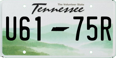 TN license plate U6175R