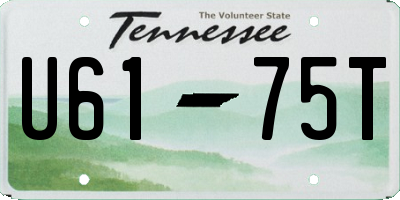 TN license plate U6175T