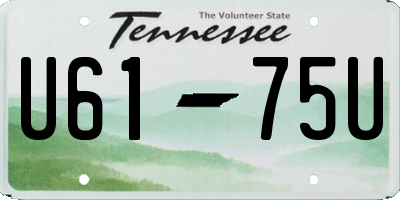 TN license plate U6175U