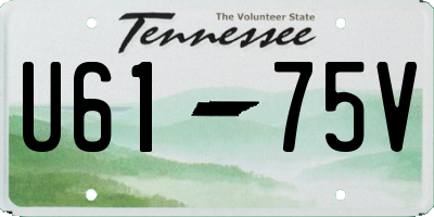 TN license plate U6175V