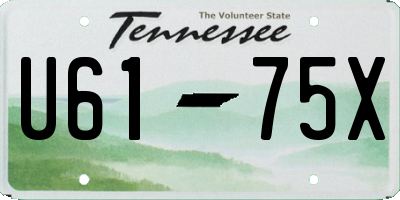 TN license plate U6175X